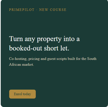 The South African Short-Term Letting Masterclass - PrimePilot
